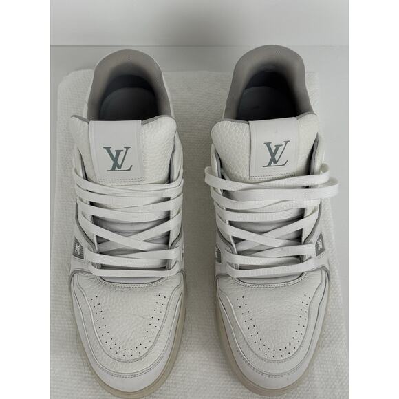 Louis Vuitton LV Trainer White Leather Men's Sneakers Size 9 - Picture 3 of 12